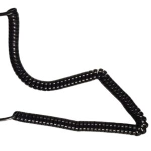 CurbCom 1 Tableside Handset Cord, Black, 12' Coil