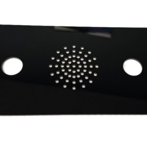 CurbVu 1 Black Acrylic Communications Plate