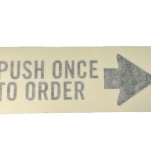 CurbVu 1 "Push Once To Order" Decal