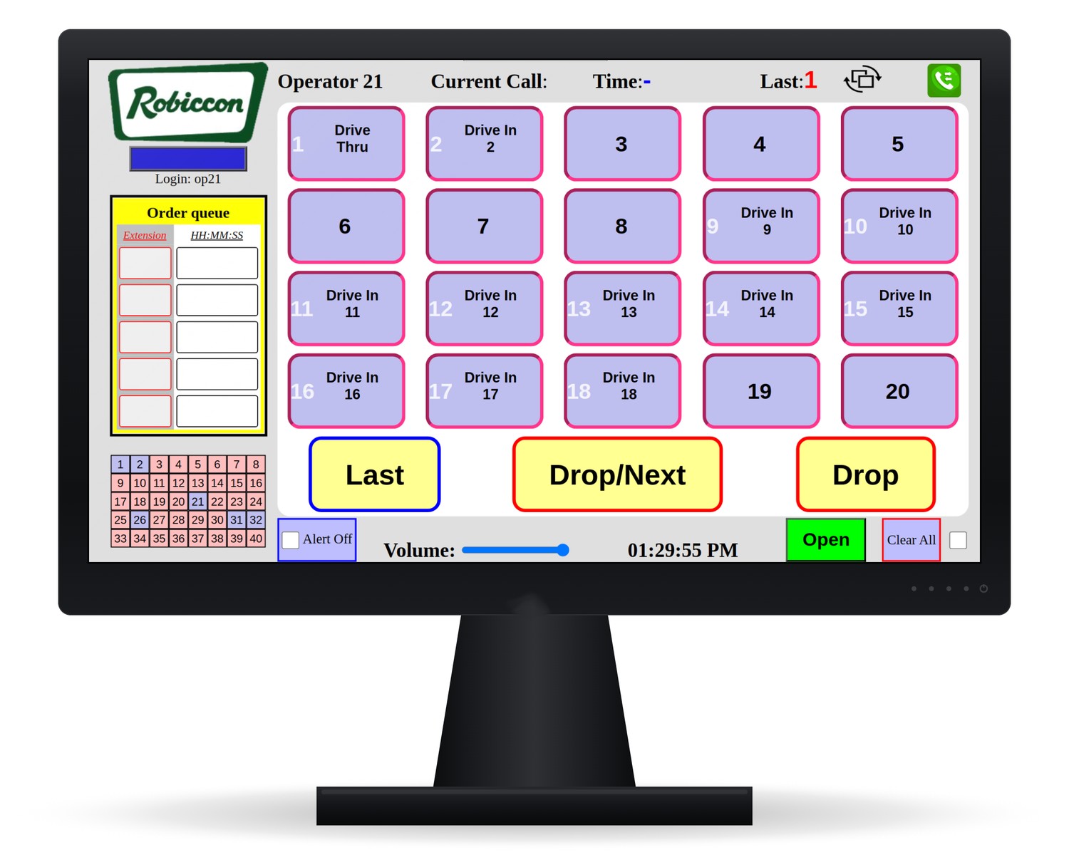 CurbCom 2 operator station with touchscreen and handset